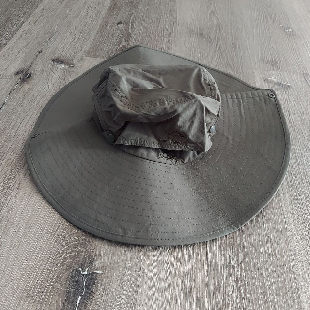 Go Kuvera Fishing Hat Hiking Nylon Wide Brim UPF 50 Removable Vent Size 58-60 cm